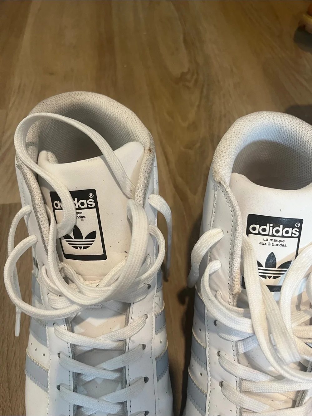 Adidas White High-Top Shell Toe Men’s Sneakers - Size 11